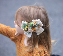 Load image into Gallery viewer, Floral bow hair clip - Virginia