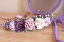 Load image into Gallery viewer, Flower crown - Pixie plum
