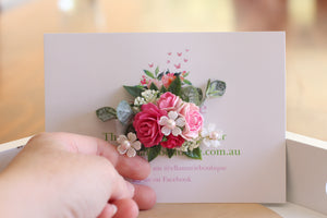 Floral clip - Barbie Pink