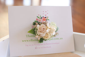Floral clip - buttercream