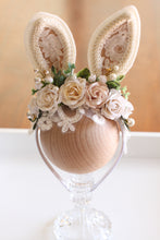 Load image into Gallery viewer, Bunny ears Headband - butter (cream)