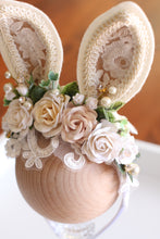 Load image into Gallery viewer, Bunny ears Headband - butter (cream)