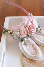 Load image into Gallery viewer, Bunny ears Headband - pink blossom
