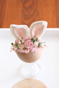Bunny ears nylon Headband - pink blossom