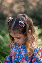 Load image into Gallery viewer, Floral clips - Sapphire