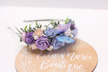 Load image into Gallery viewer, Floral headband - Blue Butterfly