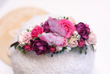 Load image into Gallery viewer, Floral headband - Pink Butterfly