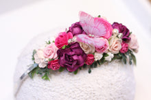 Load image into Gallery viewer, Floral headband - Pink Butterfly