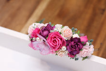 Load image into Gallery viewer, Floral headband - Pink Butterfly