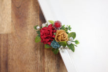 Load image into Gallery viewer, Floral hair clip - Berry