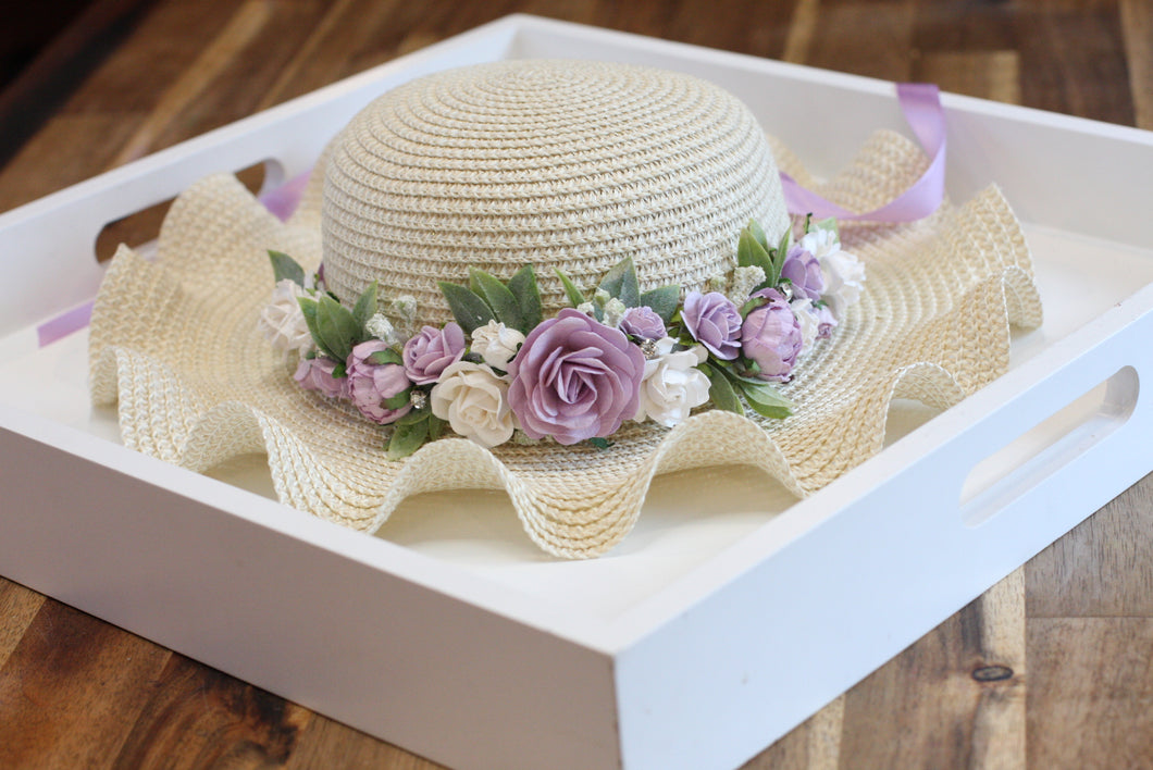 Floral hat - Violet