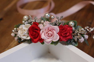 Floral crown - Be My Valentine