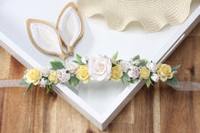 Load image into Gallery viewer, Floral 4 in 1 Easter hat - Buttermilk