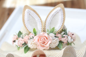 Floral 4 in 1 Easter hat - Honey Bunny