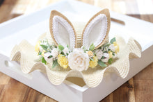 Load image into Gallery viewer, Floral 4 in 1 Easter hat - Buttermilk