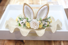 Load image into Gallery viewer, Floral 4 in 1 Easter hat - Buttermilk