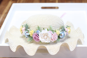 Floral 4 in 1 Easter hat - Candy drops