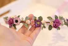 Load image into Gallery viewer, Flower crown - Gracie magenta