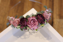 Load image into Gallery viewer, Foral Tiara - Plum