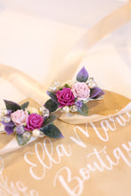 Load image into Gallery viewer, Floral clips - Magenta