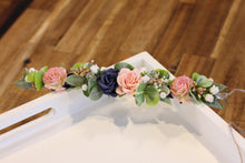 Load image into Gallery viewer, Floral tie  - Navy blush