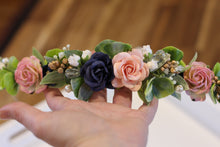 Load image into Gallery viewer, Floral tie  - Navy blush
