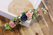 Load image into Gallery viewer, Floral tie  - Navy blush