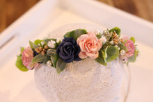 Load image into Gallery viewer, Floral tie  - Navy blush