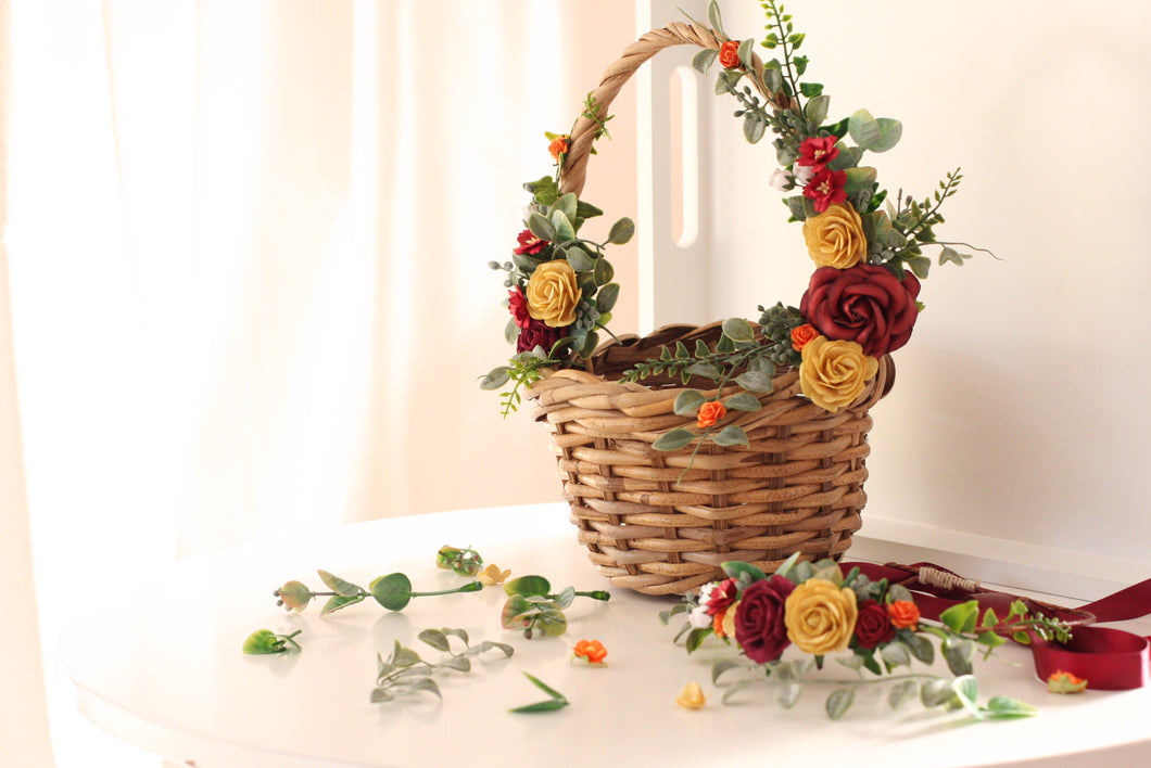 Flower Basket large - Ruby