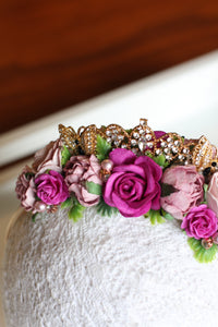 Floral Tiara - Butterfly magic