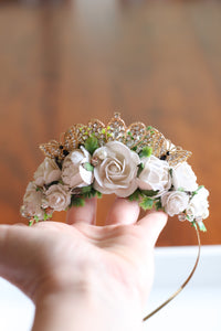 Floral Tiara - White magic