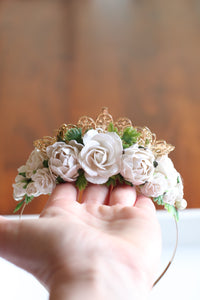 Floral Tiara - White magic