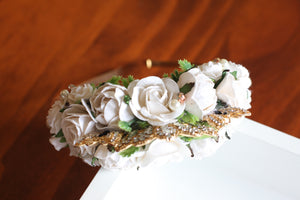 Floral Tiara - White magic