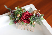 Load image into Gallery viewer, Floral comb - Pine