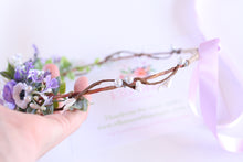 Load image into Gallery viewer, Flower crown - Violet fields