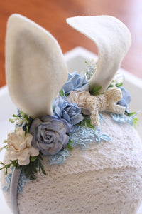 Bunny ears Headband - Babs (Blue)