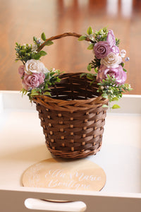 Flower girl Basket - Clover (Purple)