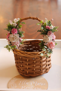 Flower girl Basket - Lola (pink)