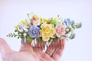 Floral hair comb - Summer Delight