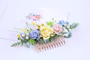 Floral hair comb - Summer Delight