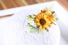 Load image into Gallery viewer, Floral headband/Clip - Summer Sun