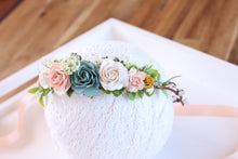 Load image into Gallery viewer, Flower crown - Teal