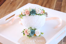 Load image into Gallery viewer, Flower crown - Teal
