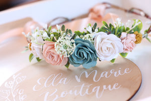 Flower crown - Teal
