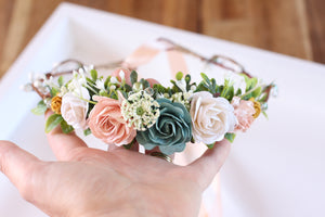 Flower crown - Teal