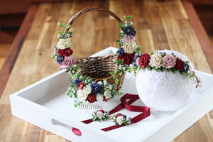 Floral Basket - Sapphire