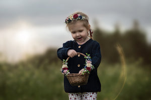 Floral Basket - Sapphire