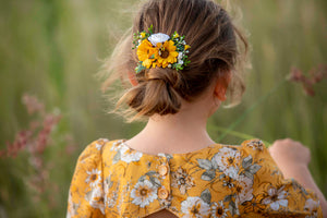 Floral headband/Clip - Summer Sun
